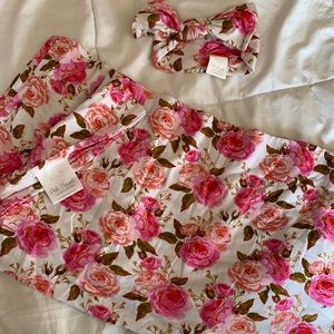 Posh peanut swaddle and headband